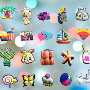 20 PCS Cute Shoe Charms Compatible with Crocs Clogs Sandals